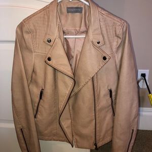 Nude leather jacket
